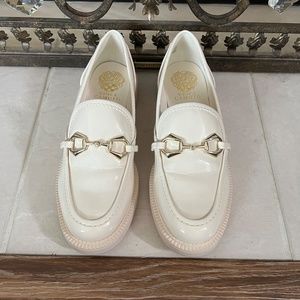 Vince Camuto Patent Loafers -- Cream White; Size 6.5